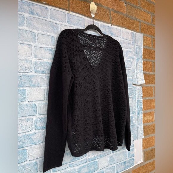 ALLUDE CASHMERE BACK SHEER SWEATER XL - Picture 5 of 9